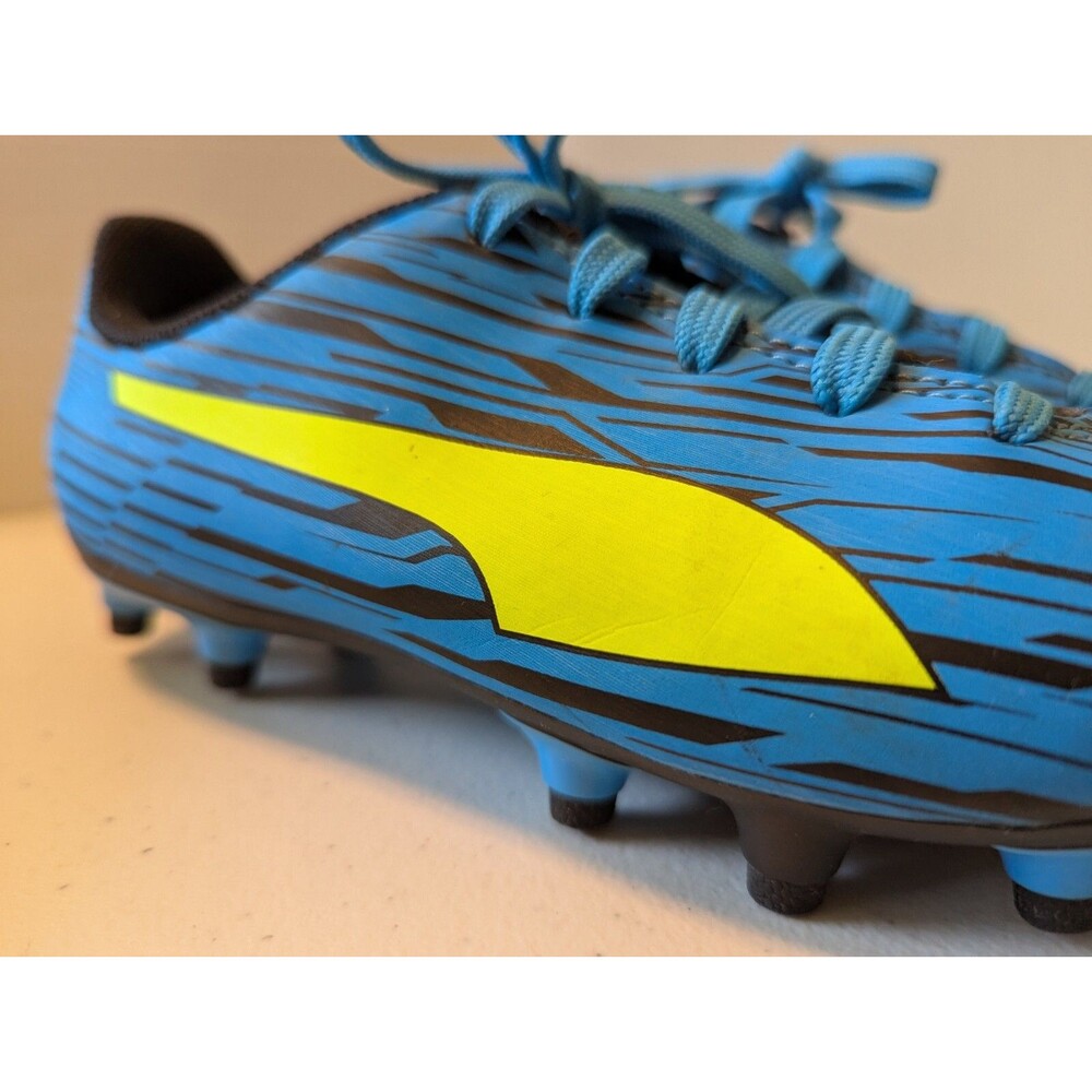 Puma Rapido III FG/AG Junior Soccer Cleats Kids Size 1C Ocean Dive/Yellow Alert - Picture 14 of 16